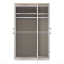 Kingston Ready Assembled Triple Mirror Wardrobe in Kashmir Ash & Modern Oak