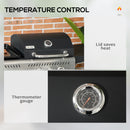 Outsunny Gas Grill and Plancha with 15 kW 4+1 Burners for Garden Party Festival