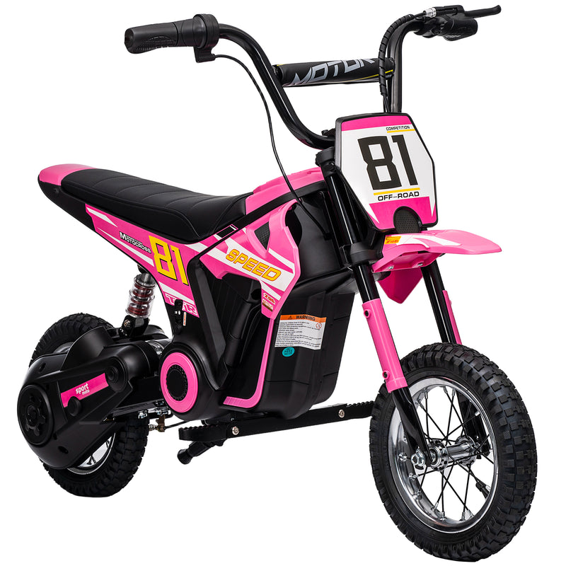 AIYAPLAY 24V Battery Powered Ride On Motorcycle with Rear Suspension