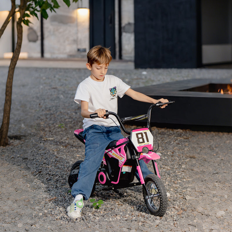 AIYAPLAY 24V Battery Powered Ride On Motorcycle with Rear Suspension