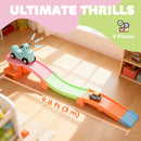 AIYAPLAY 3(m) 4 Pieces Up and Down Kids Rollercoaster, for 2-5 Years, Orange