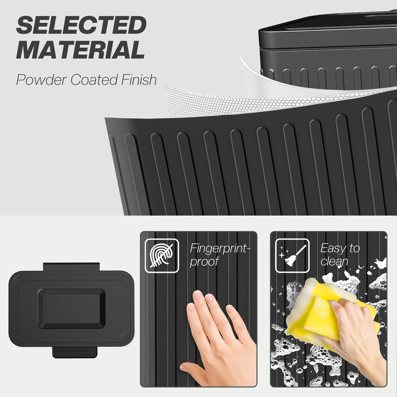 HOMCOM 2 X 20L Double Rubbish Bin, Pedal Bin With Soft-Close Lid