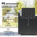 Outsunny Rattan Garden Furniture Set with Wide Armrests, Cushions, Dark Grey