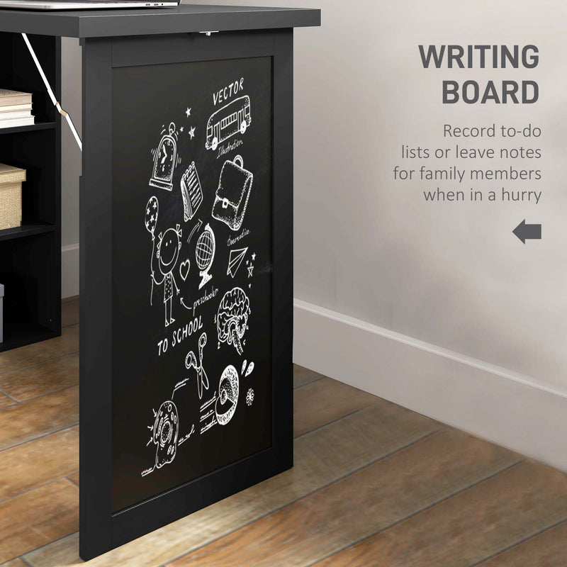 HOMCOM Convertible Desk with Blackboard Multi-function Workstation