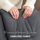 HOMCOM Rocker Swivel Recliner Chair With Footstool, Upholstered