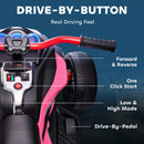 AIYAPLAY 12V Kids Electric Ride On Car, Battery Powered Ride On ATV, Pink