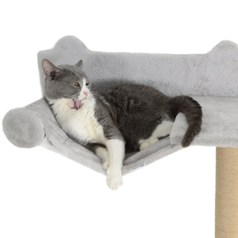 PawHut 4 Piece Cat Shelves w/ Scratching Post, Steps, Jumping Platform