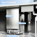 HOMCOM 36kg/24H Commercial Ice Maker Machine with Auto Self-Cleaning