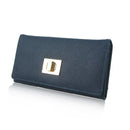 Bow Trim Long Purse - Blue