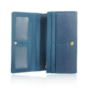 Bow Trim Long Purse - Blue