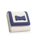 Jayla Bow Small Purse - Cream & Blue