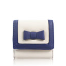 Jayla Bow Small Purse - Cream & Blue