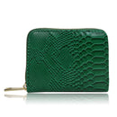 Snake Print Short Purse - Green
