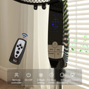 HOMCOM 16" Oscillation Cooling Fan With Remote Adjustable Height Black