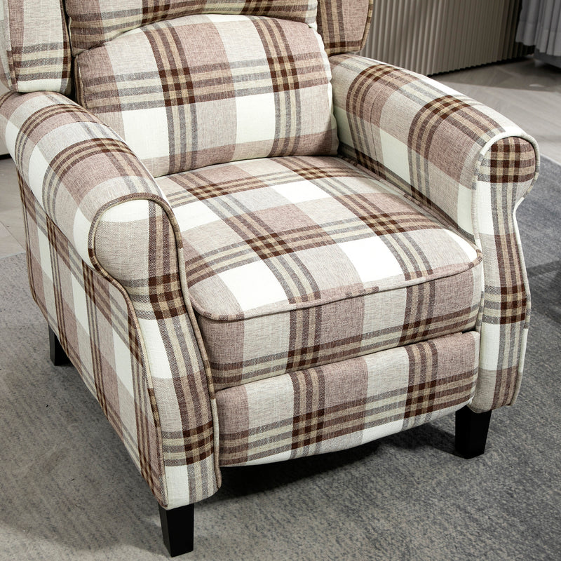 HOMCOM Recliner Chair for Living Room Wingback Chair with Padded Armrest