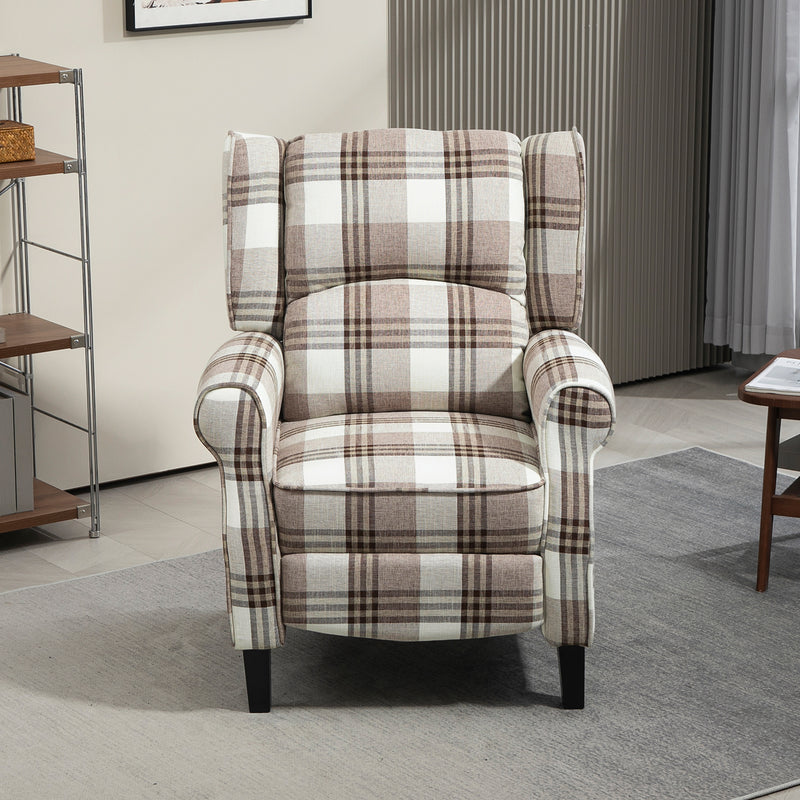 HOMCOM Recliner Chair for Living Room Wingback Chair with Padded Armrest