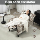 HOMCOM Recliner Chair For Living Room Wingback Chair With Padded Armrest