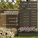 Outsunny Raised Garden Bed with Trellis Standing Patio Planter Box Black