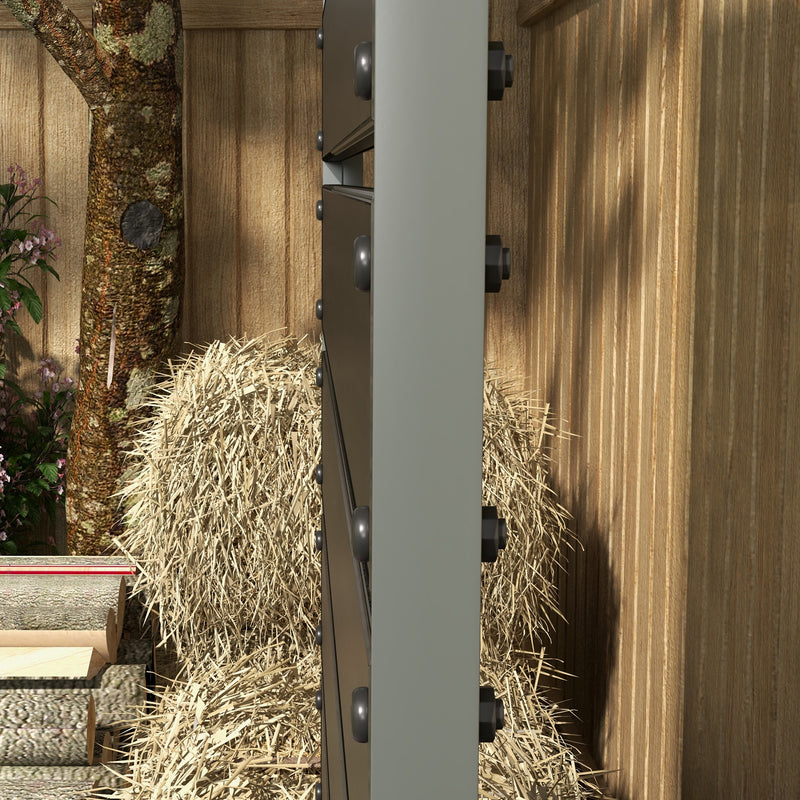 Outsunny Raised Garden Bed with Trellis Standing Patio Planter Box Black