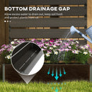 Outsunny Raised Garden Bed with Trellis Standing Patio Planter Box Black