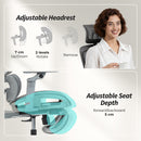HOMCOM Ergonomic Office Chair, Mesh Desk Chair With Lumbar Support, Footrest