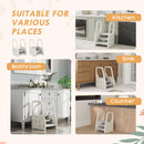 AIYAPLAY Toddler Tower, Adjustable 3 Step Kitchen Stool Helper for 2-5 Years
