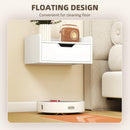 HOMCOM Floating Nightstands Set of 2, Nightstand with Drawer, White