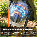 Outsunny 2500W Electric Wood Chipper With 45L Collection Bag