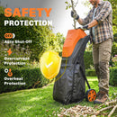 Outsunny 2500W Electric Wood Chipper With 45L Collection Bag