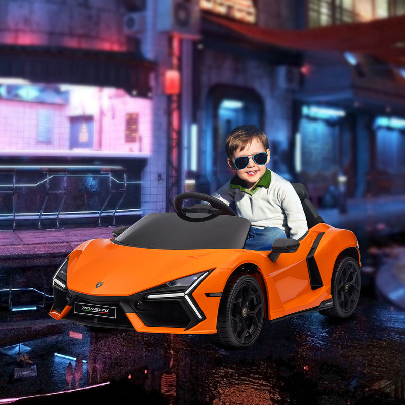 AIYAPLAY Yellow Lamborghini Revuelto Licensed Ride On Car W/ Suspension