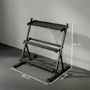 SPORTNOW Dumbbell Rack 3-Tier Weight Organiser for Home Gym 200 KG Capacity