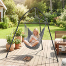 Outsunny Hammock Stand Adjustable Height, for Patio, Garden, Black