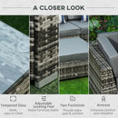 Outsunny Rattan Furniture Sofa Set - Grey