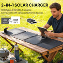 HOMCOM 36W Foldable Portable Solar Panel with Type-C to USB-A Charging Port