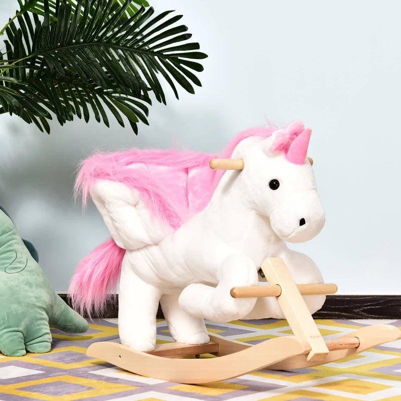 White unicorn best sale rocking horse