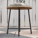 Outsunny Rattan Bistro Set, Small Balcony Furniture with Cushion, Light Grey