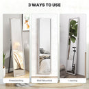 HOMCOM Floor Mirror Wall Mounted Leaning Standing Mirror