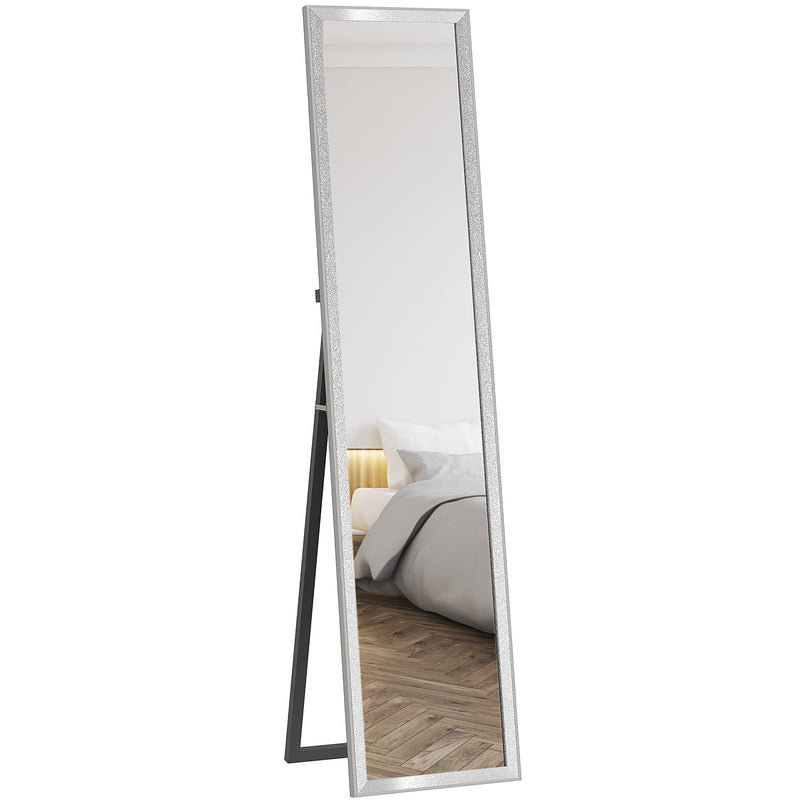 HOMCOM Floor Mirror Wall Mounted Leaning Standing Mirror