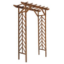 Outsunny Wooden Garden Arbor, Arch Trellis For Climbing Vines