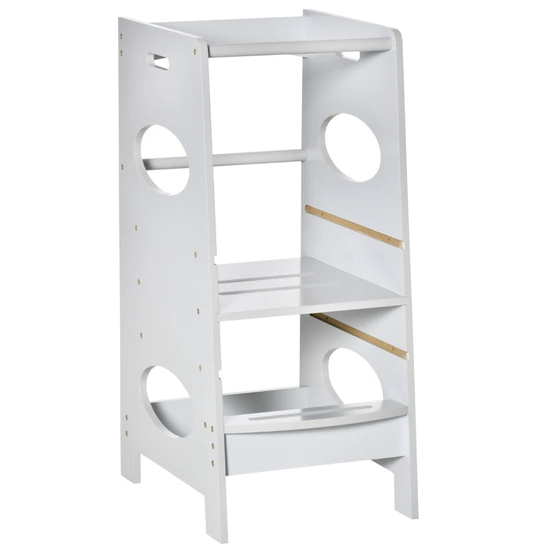 HOMCOM Kids Step Stool -  Grey