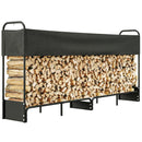 Outsunny 8.5ft Firewood Rack, Log Storage Holder with Waterproof Cover