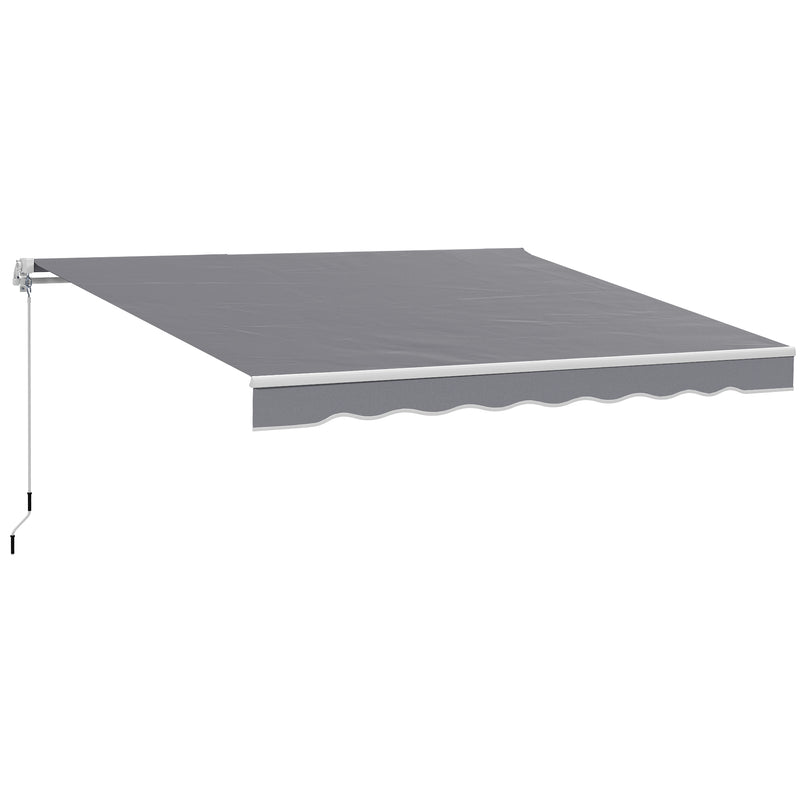 Outsunny Garden Sun Shade Canopy Retractable Awning, 2.5 x 2m