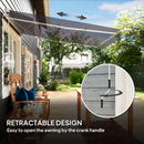 Outsunny Garden Sun Shade Canopy Retractable Awning, 2.5 x 2m