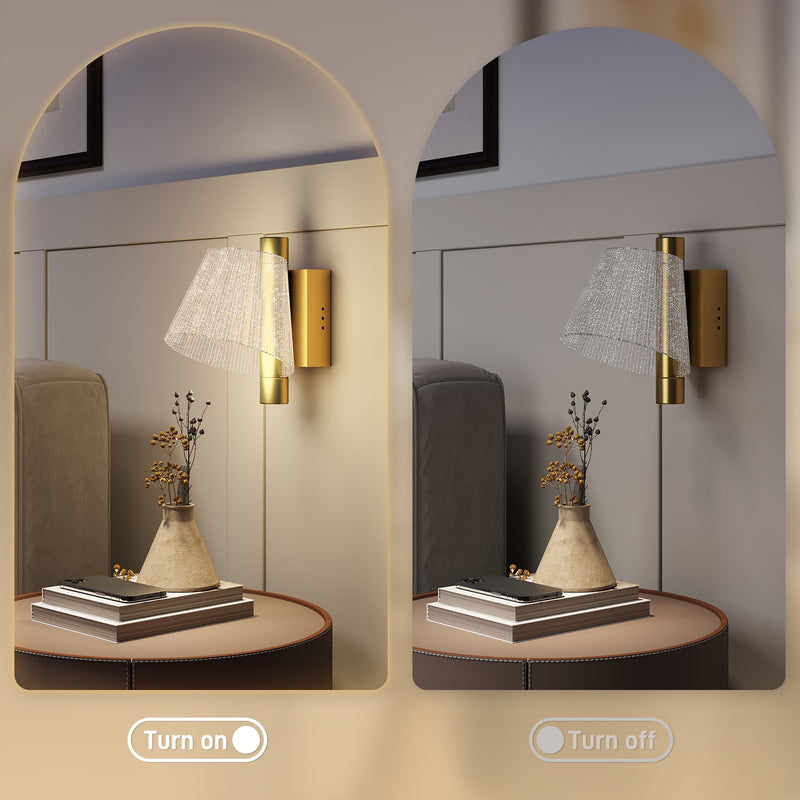 HOMCOM Led Wall Lamp 2 Pack, Modern Indoor Starry Wall Light