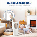 HOMCOM Bladeless Tower Fan With Oscillating, 3 Speeds, 3 Modes, 15H Timer