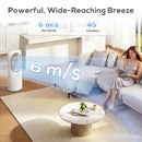 HOMCOM Bladeless Tower Fan With Oscillating, 3 Speeds, 3 Modes, 15H Timer