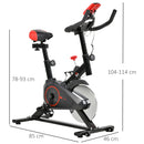 HOMCOM Indoor Exercise Bike with Adjustable Height, Resistance