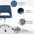 Vinsetto Mid-Back Swivel Home Office Chair Scallop Computer Chair