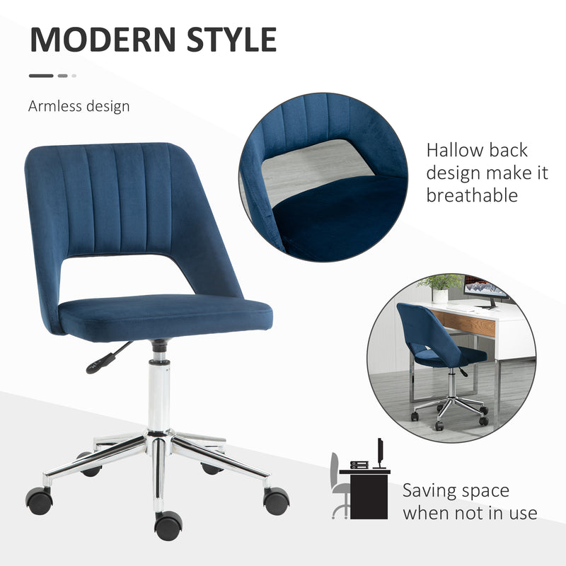 Vinsetto Mid-Back Swivel Home Office Chair Scallop Computer Chair