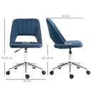 Vinsetto Mid-Back Swivel Home Office Chair Scallop Computer Chair